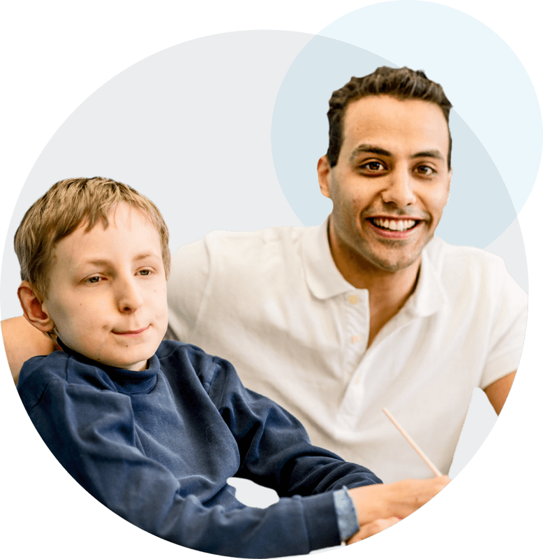Vana Care support worker and participant out in the Adelaide community